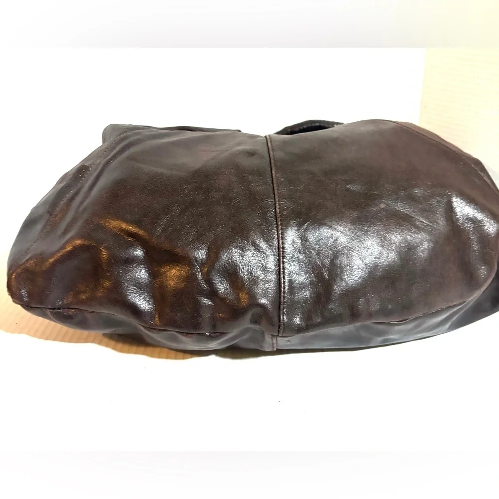 Banana Republic Dark Brown Leather Hobo Bag